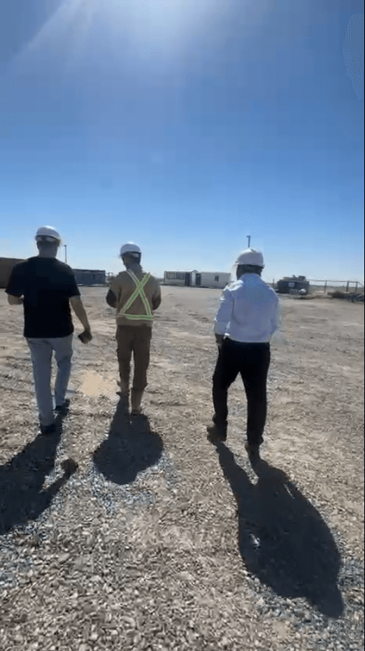Condor Energies operations walkthrough with safety gear on site