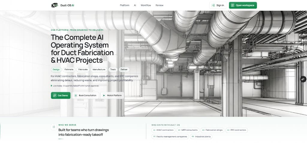 Duct OS product screenshot